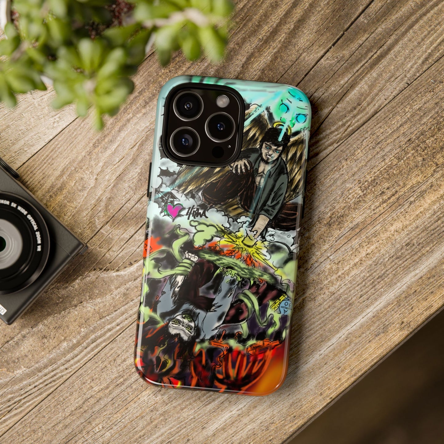 Tough Cases Phone Case, Edgy Art Phone Cover, Unique Gift for Him, Phone Accessories, Halloween Decor
