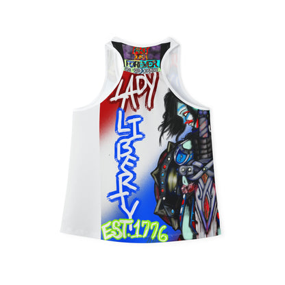Patriotic Women's Tank Top for Holidays, Summer BBQ, Festivals, Celebration Wear, Vibrant Graphic Tee