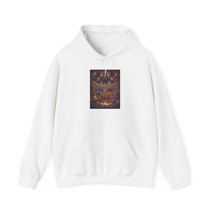 Dreaming of Chaos hoodie — white, front view
