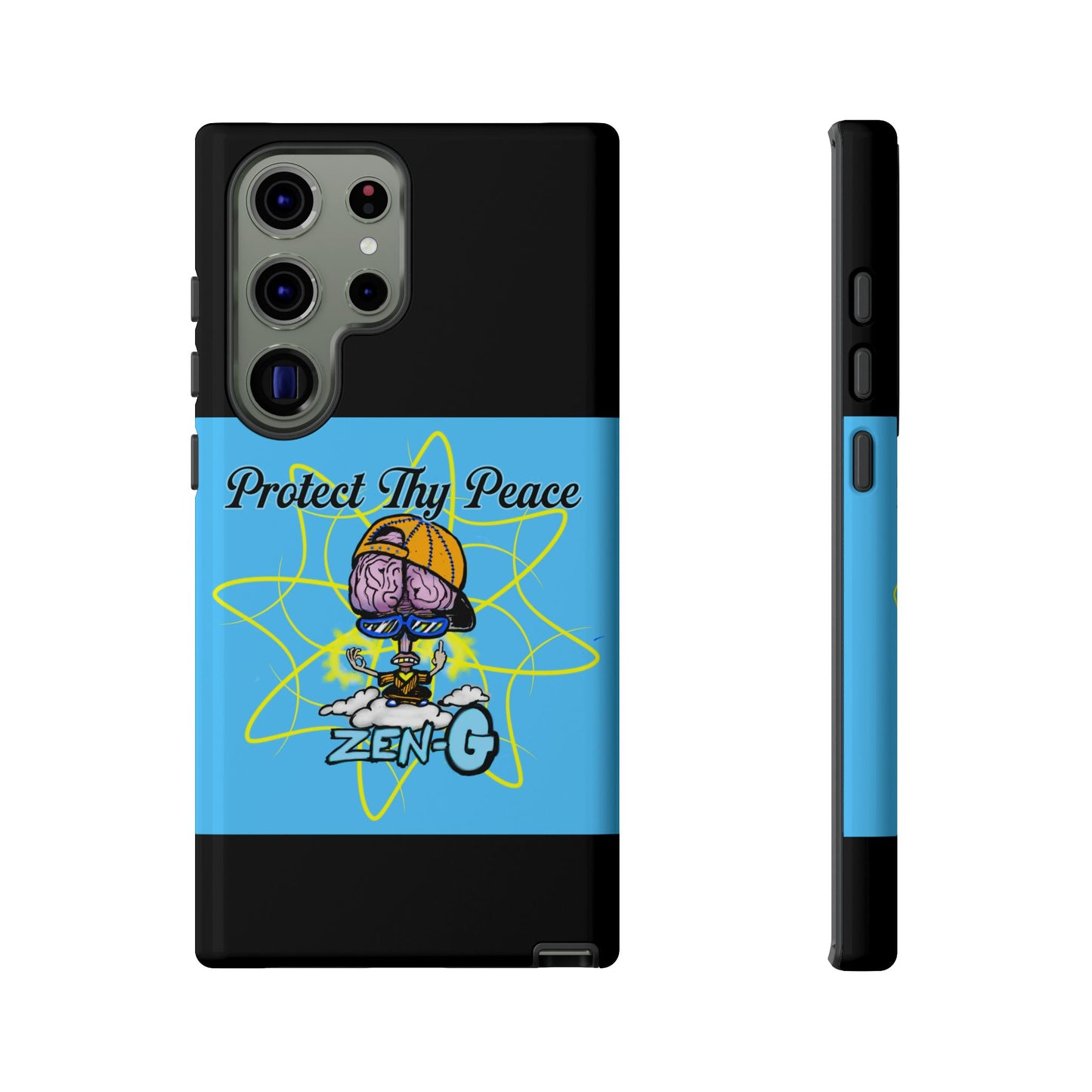 Protect Thy Peace Phone Case, Zen G Tough Case for Stress Relief, Unique Phone Accessory, Holiday Gift, Vibrant Design