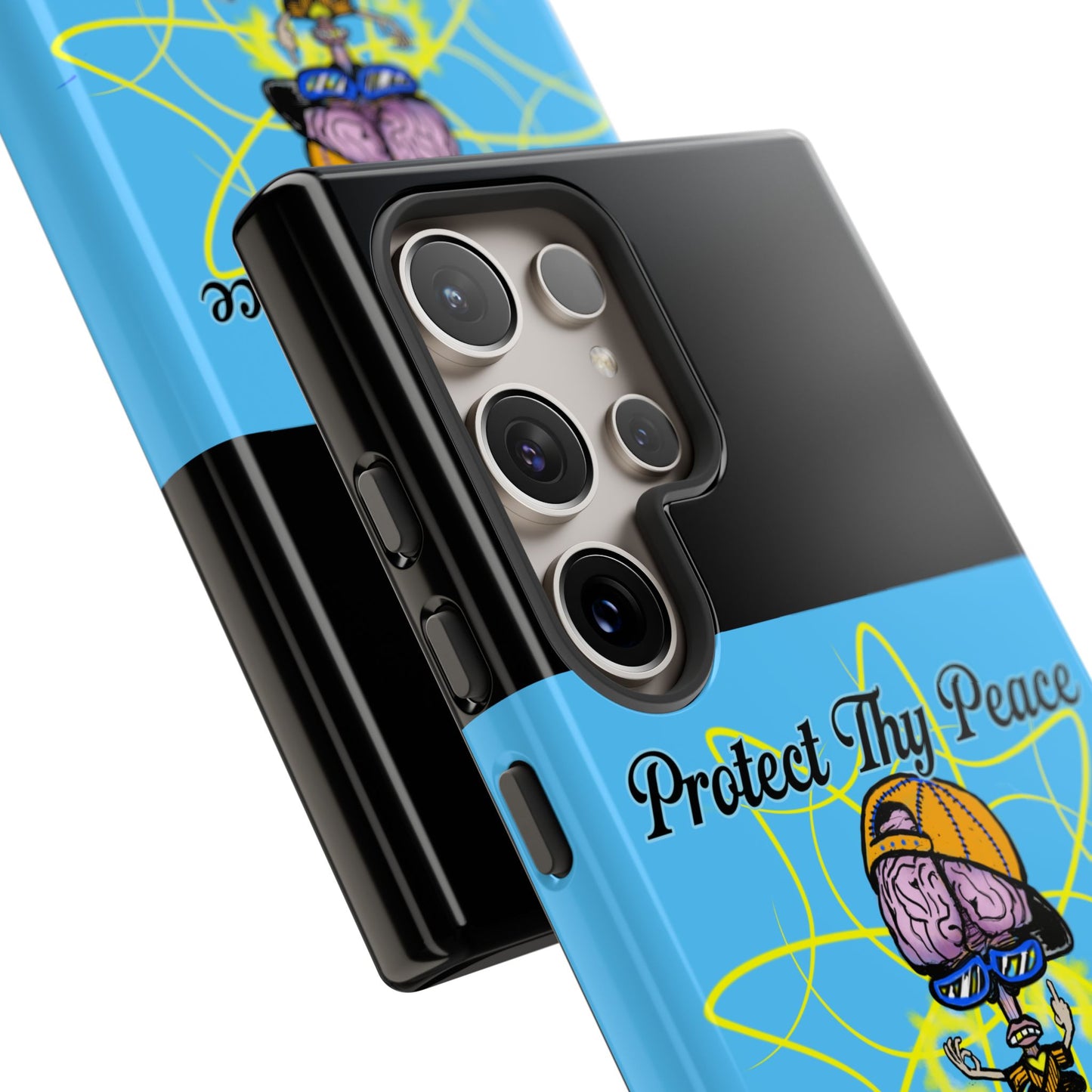 Protect Thy Peace Phone Case, Zen G Tough Case for Stress Relief, Unique Phone Accessory, Holiday Gift, Vibrant Design