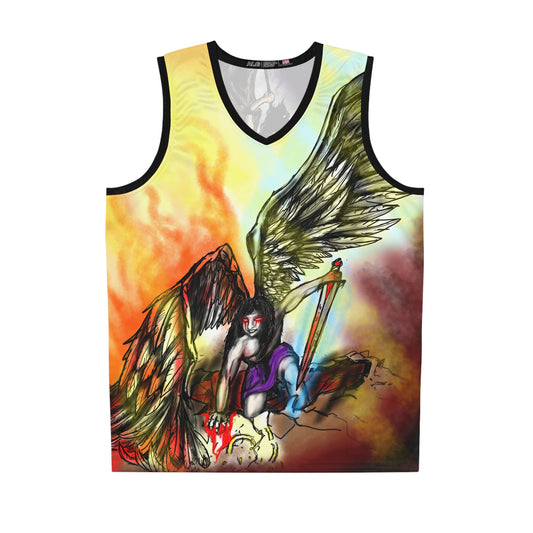 Stylish Artistic Basketball Jersey - Perfect for Sports Events, Halloween, Gift for Athletes, Unique Top, Trendy Streetwear