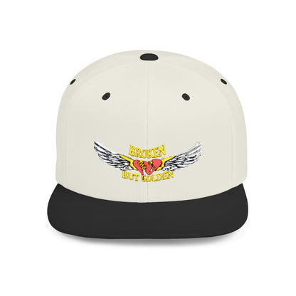Unique Flat Bill Snapback Hat, Trendy Cap for Streetwear, Graphic Design Hat, Gift for Him, Cool Fashion Accessory