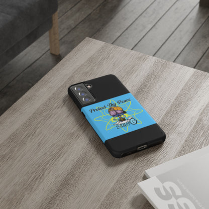 Protect Thy Peace Phone Case, Zen G Tough Case for Stress Relief, Unique Phone Accessory, Holiday Gift, Vibrant Design