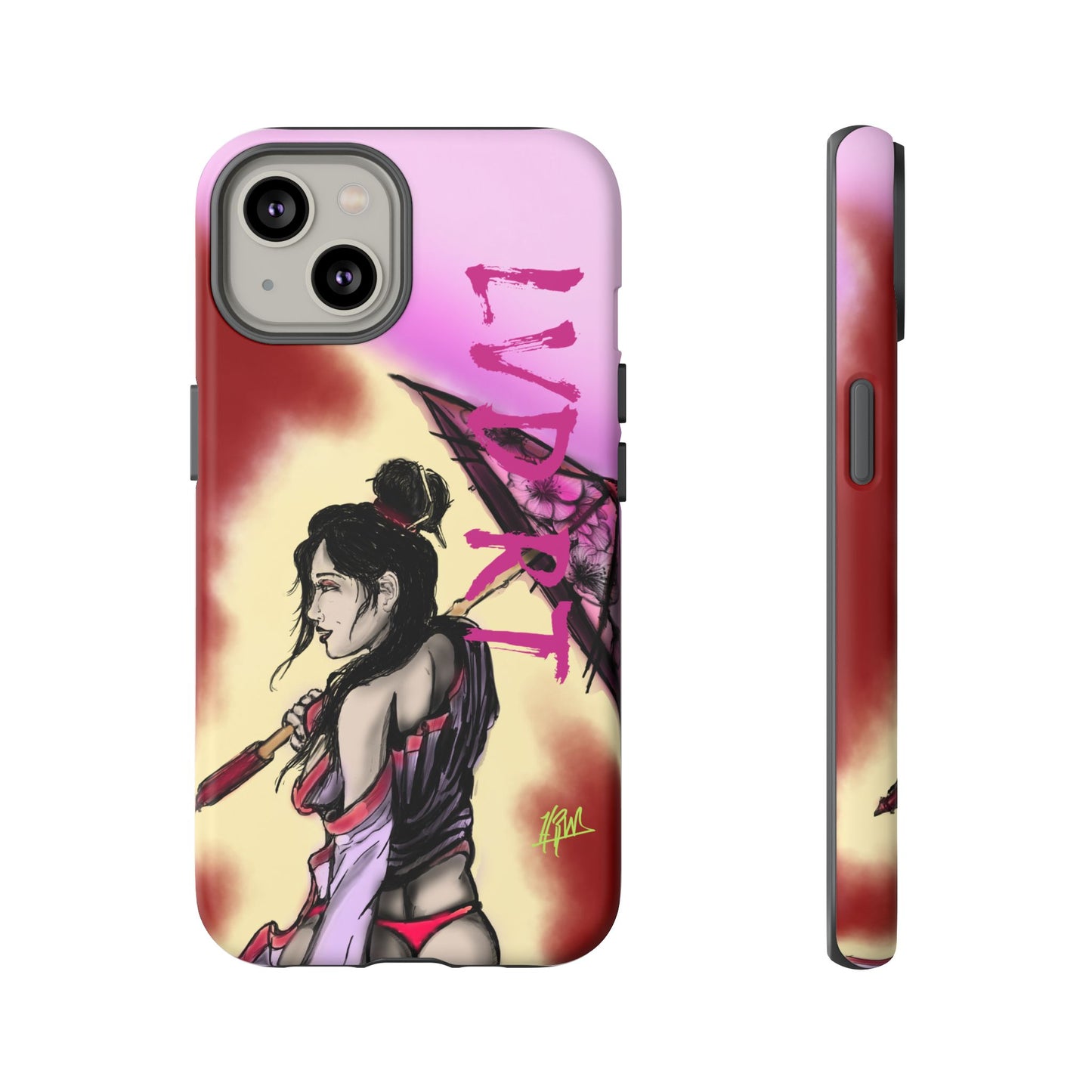 Phone Case with Bold Art, Tough Phone Cover, Unique Smartphone Case, Gift for Her, Aesthetic Tech Accessories