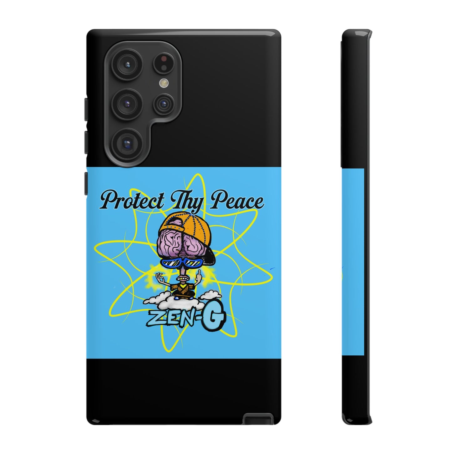 Protect Thy Peace Phone Case, Zen G Tough Case for Stress Relief, Unique Phone Accessory, Holiday Gift, Vibrant Design