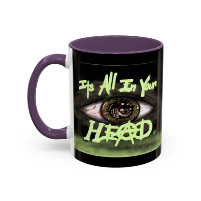 Edgy Accent Coffee Mug - Unique Gift for Artists, Home Decor, Halloween, Motivational Drinkware, Gothic Style, Mindful Daily Use