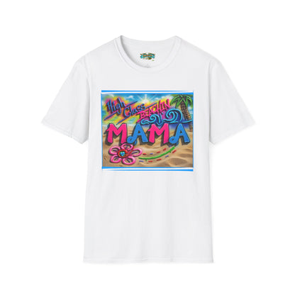 Mama Beach T-Shirt – Tropical "Hi! Aloha MAMA" Vacation Graphic Tee
