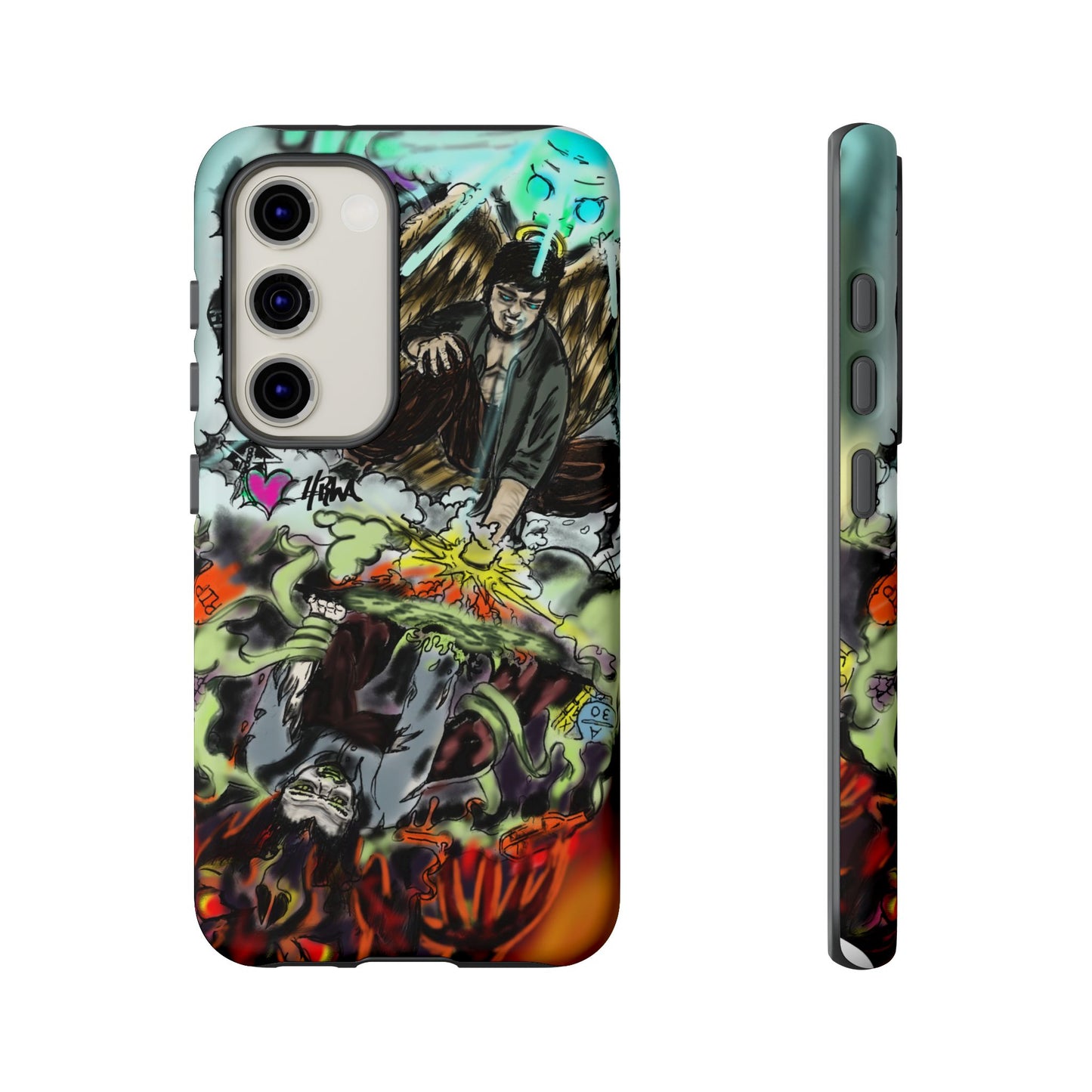 Tough Cases Phone Case, Edgy Art Phone Cover, Unique Gift for Him, Phone Accessories, Halloween Decor