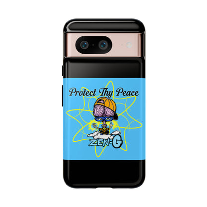 Protect Thy Peace Phone Case, Zen G Tough Case for Stress Relief, Unique Phone Accessory, Holiday Gift, Vibrant Design