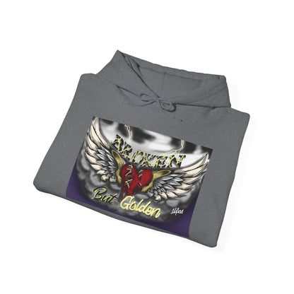 Broken But Golden Heart Unisex Hooded Sweatshirt