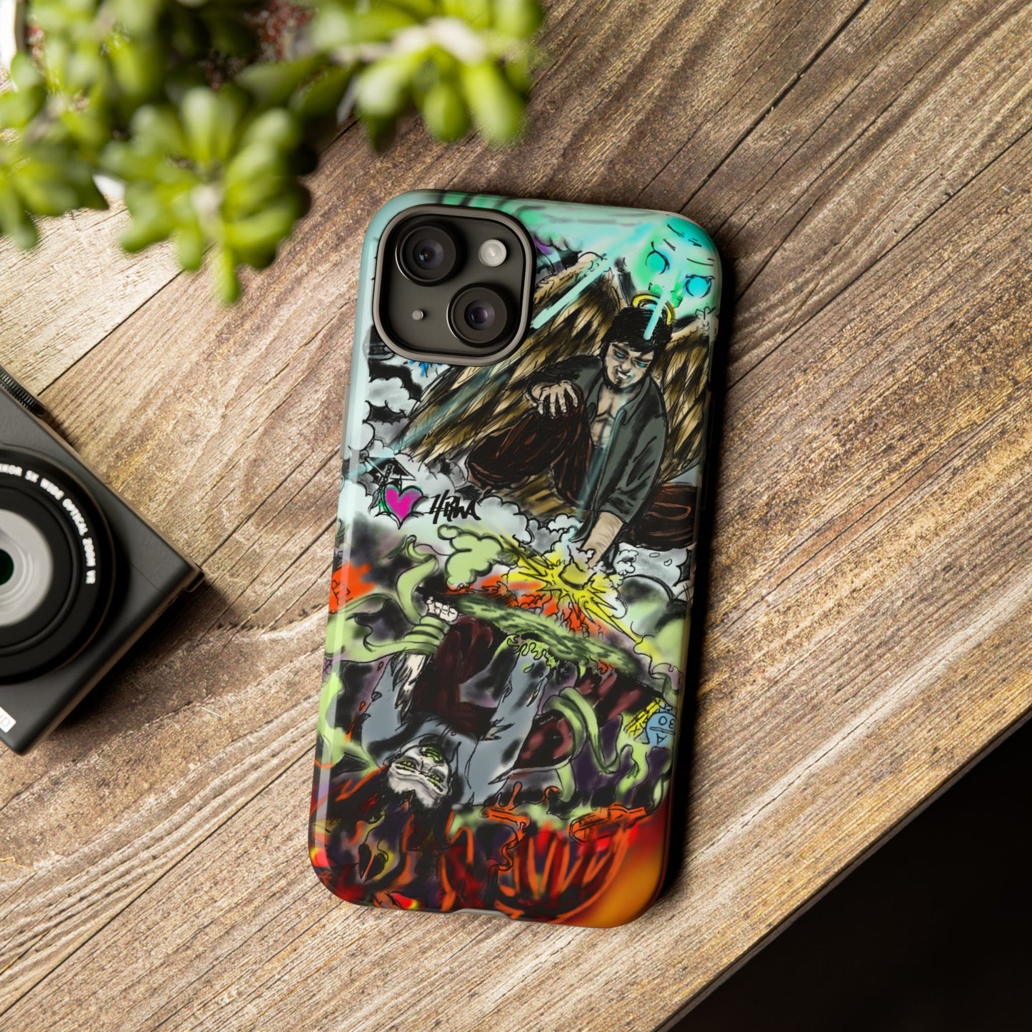 Tough Cases Phone Case, Edgy Art Phone Cover, Unique Gift for Him, Phone Accessories, Halloween Decor