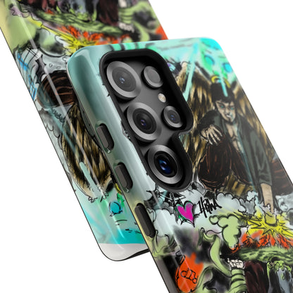 Tough Cases Phone Case, Edgy Art Phone Cover, Unique Gift for Him, Phone Accessories, Halloween Decor