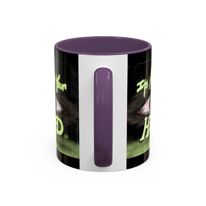 Edgy Accent Coffee Mug - Unique Gift for Artists, Home Decor, Halloween, Motivational Drinkware, Gothic Style, Mindful Daily Use