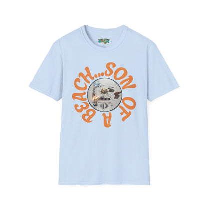Beach Vibe Graphic T-Shirt — "Beach...Son of a" Retro Surf Design