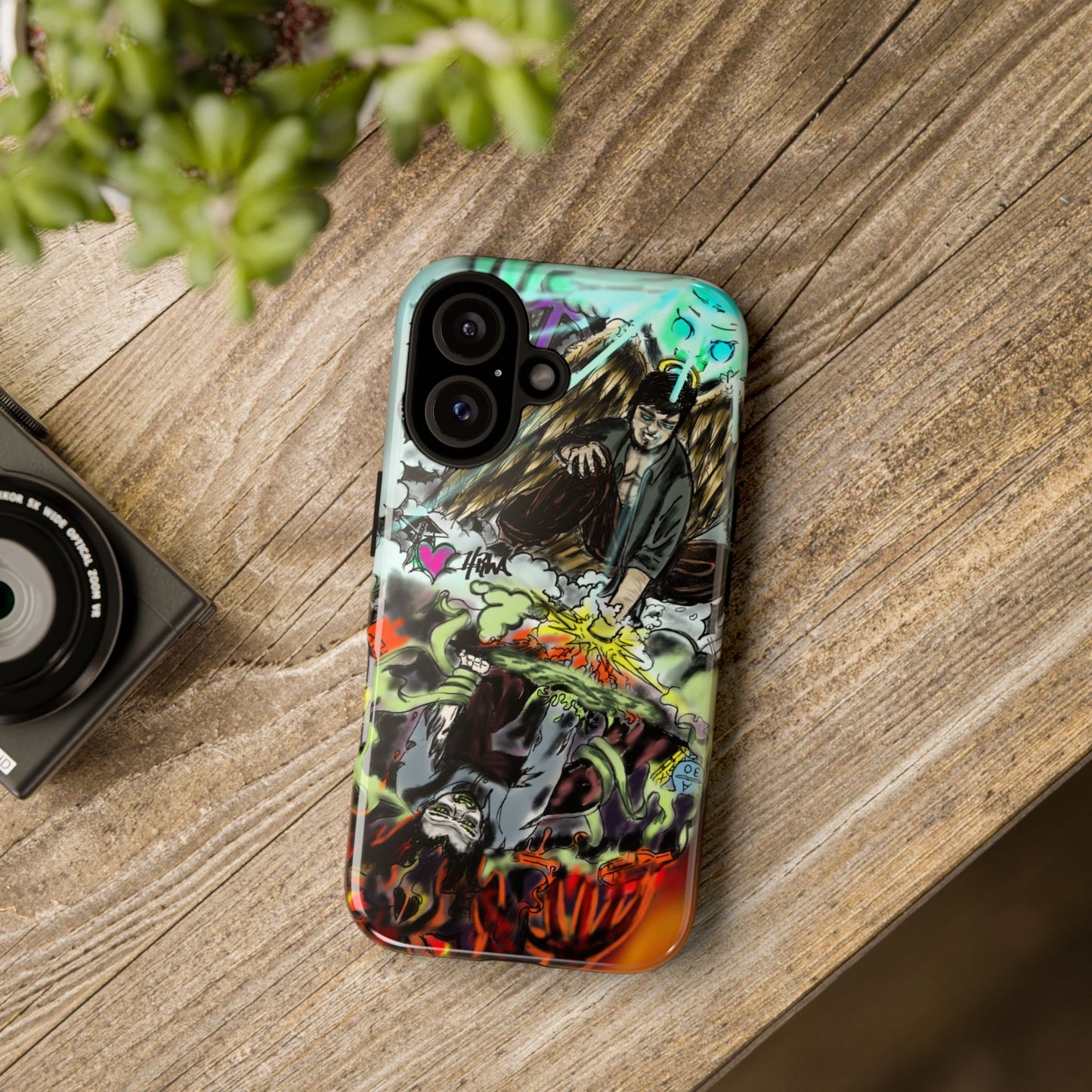 Tough Cases Phone Case, Edgy Art Phone Cover, Unique Gift for Him, Phone Accessories, Halloween Decor