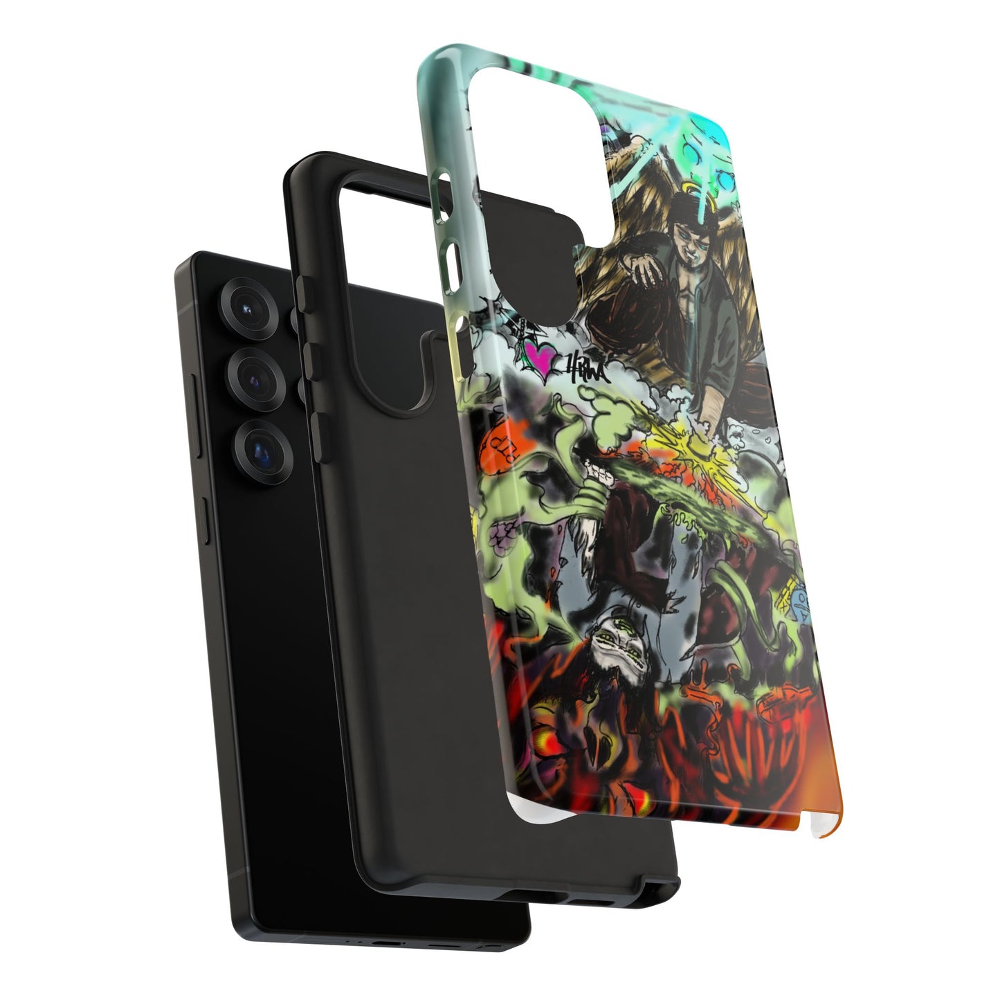 Tough Cases Phone Case, Edgy Art Phone Cover, Unique Gift for Him, Phone Accessories, Halloween Decor