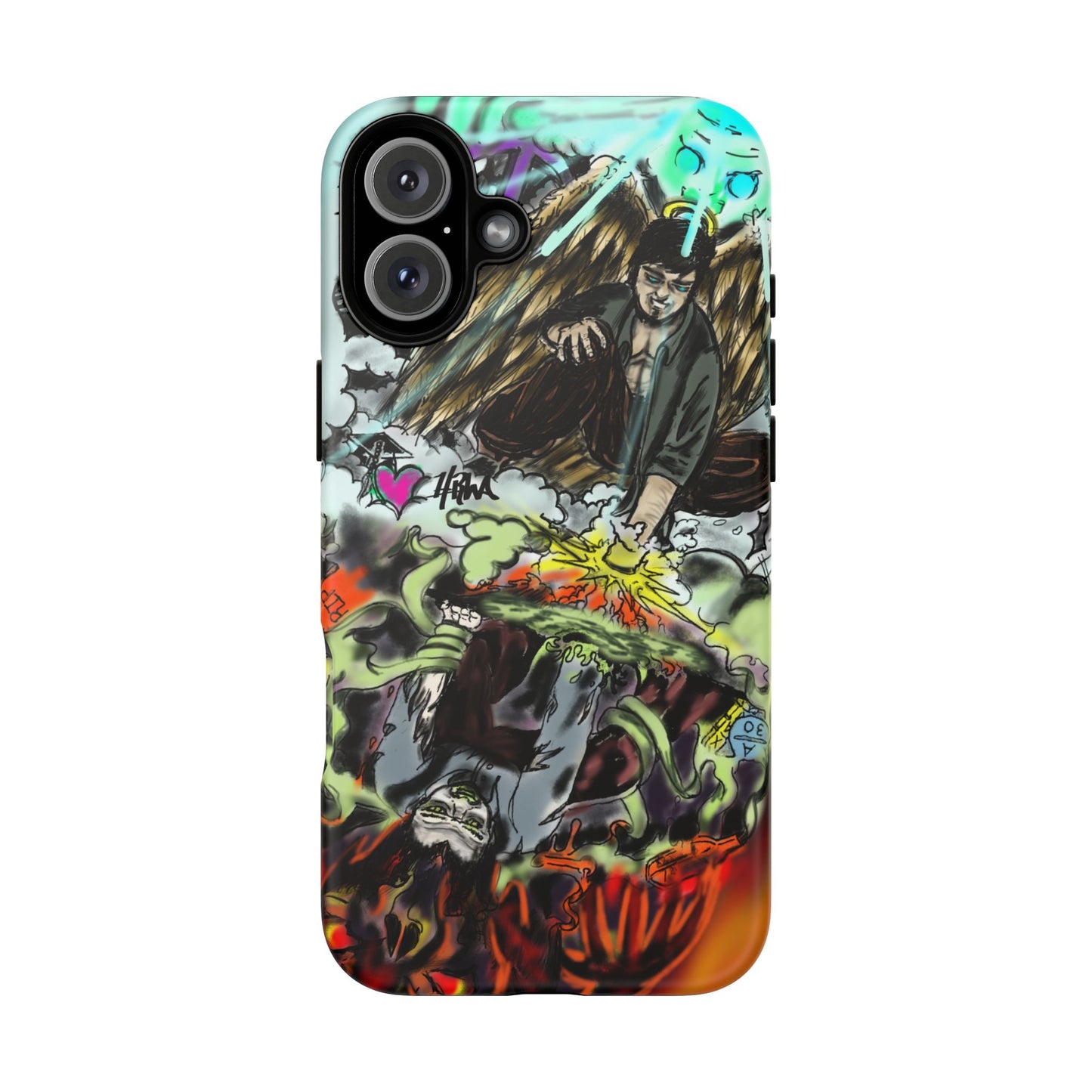 Tough Cases Phone Case, Edgy Art Phone Cover, Unique Gift for Him, Phone Accessories, Halloween Decor