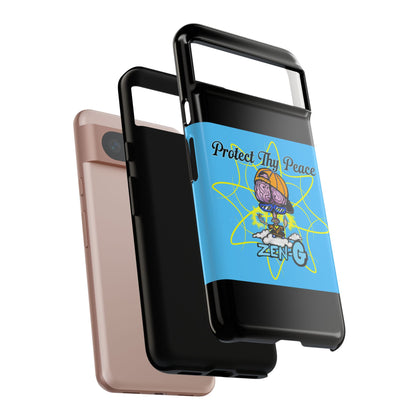 Protect Thy Peace Phone Case, Zen G Tough Case for Stress Relief, Unique Phone Accessory, Holiday Gift, Vibrant Design