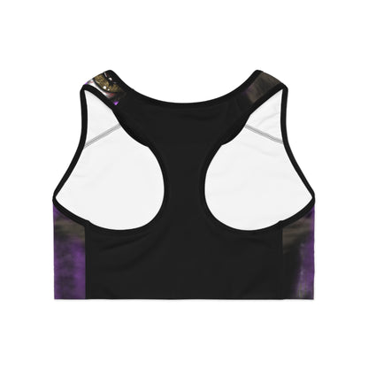 Eye-Catching Sports Bra - "It's All In Your HEAD" Graphic Design