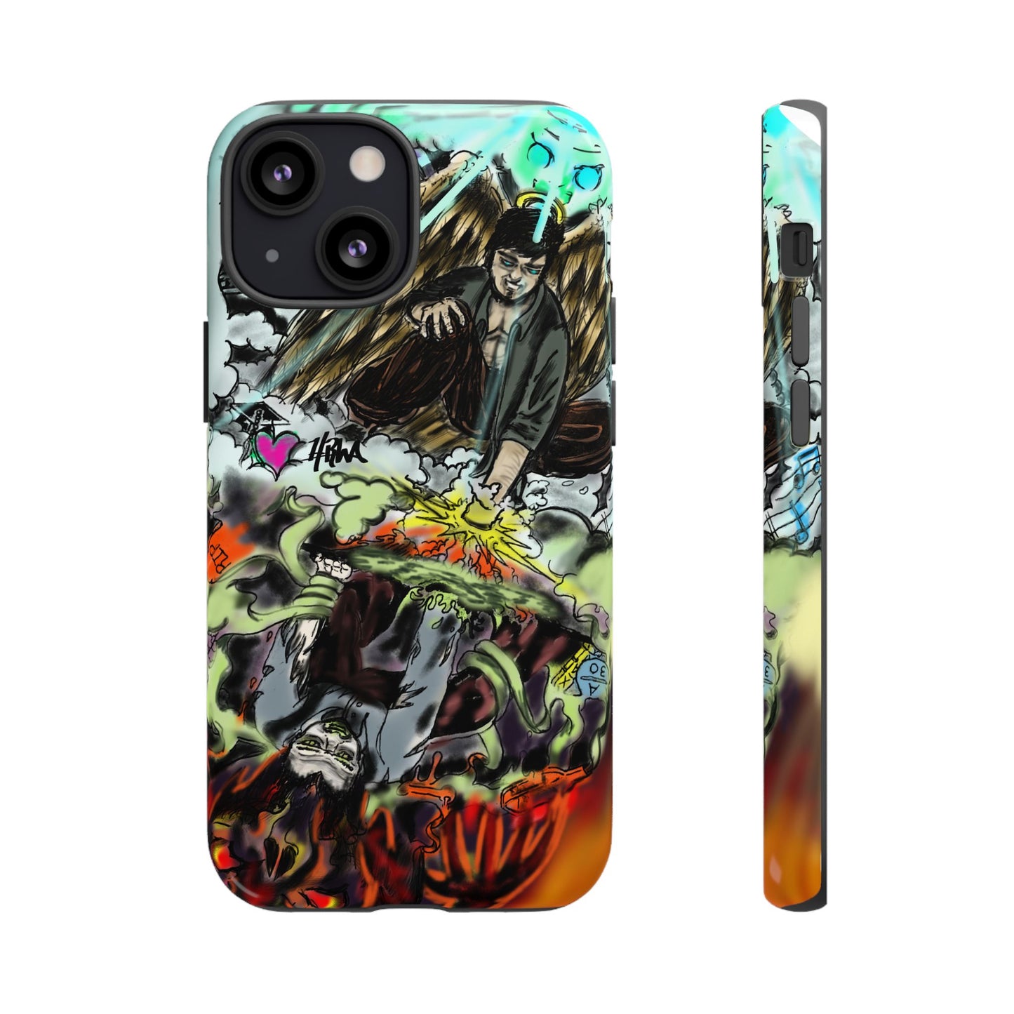 Tough Cases Phone Case, Edgy Art Phone Cover, Unique Gift for Him, Phone Accessories, Halloween Decor