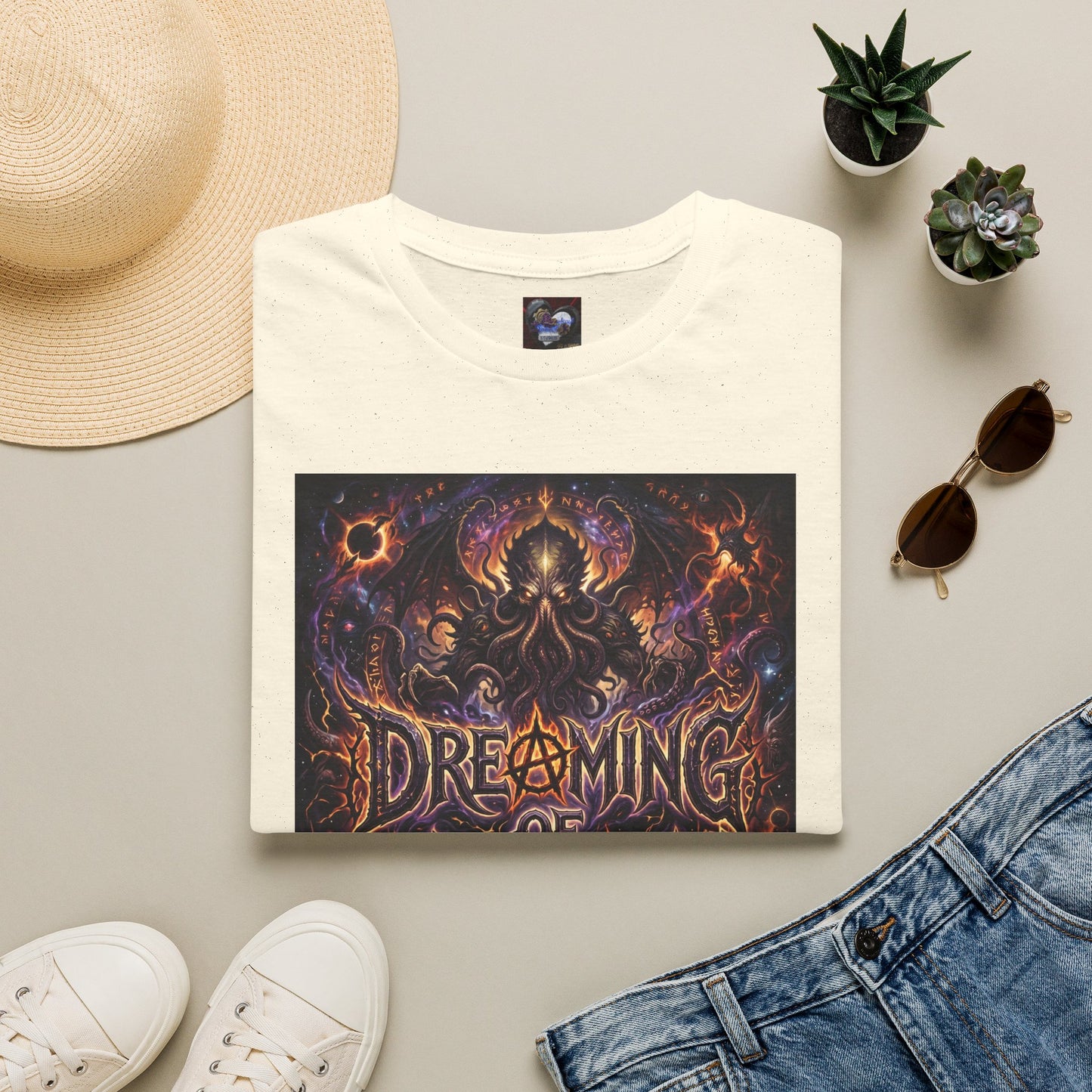 Dreaming of Chaos T‑Shirt — Dark Cosmic Horror Graphic Tee