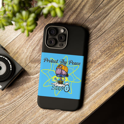 Protect Thy Peace Phone Case, Zen G Tough Case for Stress Relief, Unique Phone Accessory, Holiday Gift, Vibrant Design