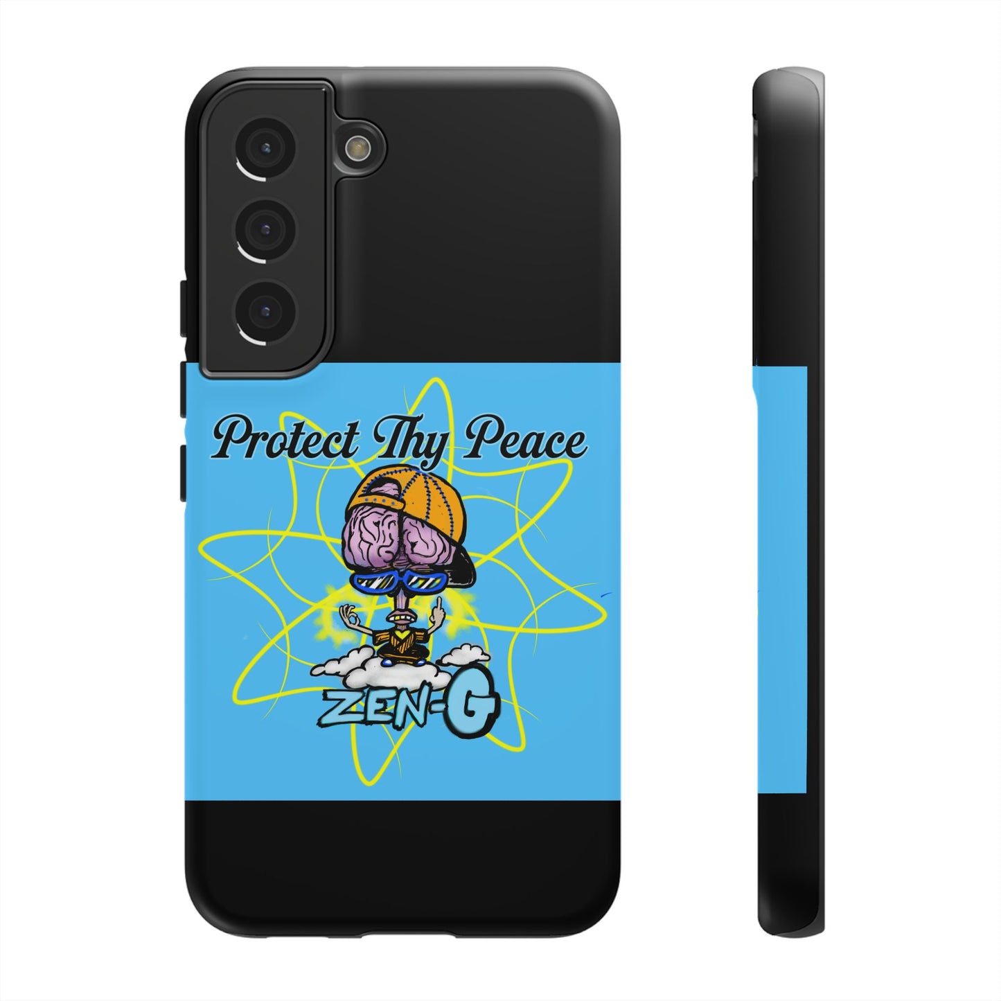Protect Thy Peace Phone Case, Zen G Tough Case for Stress Relief, Unique Phone Accessory, Holiday Gift, Vibrant Design