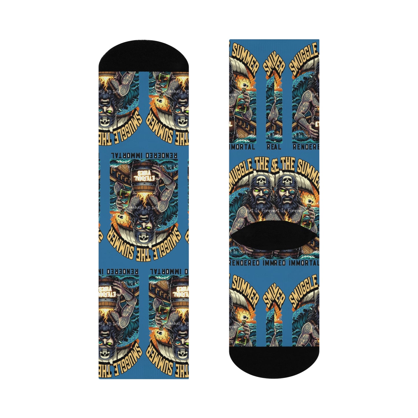 Smuggle the Summer Crew Socks — Vintage Diver Helmet Graphic