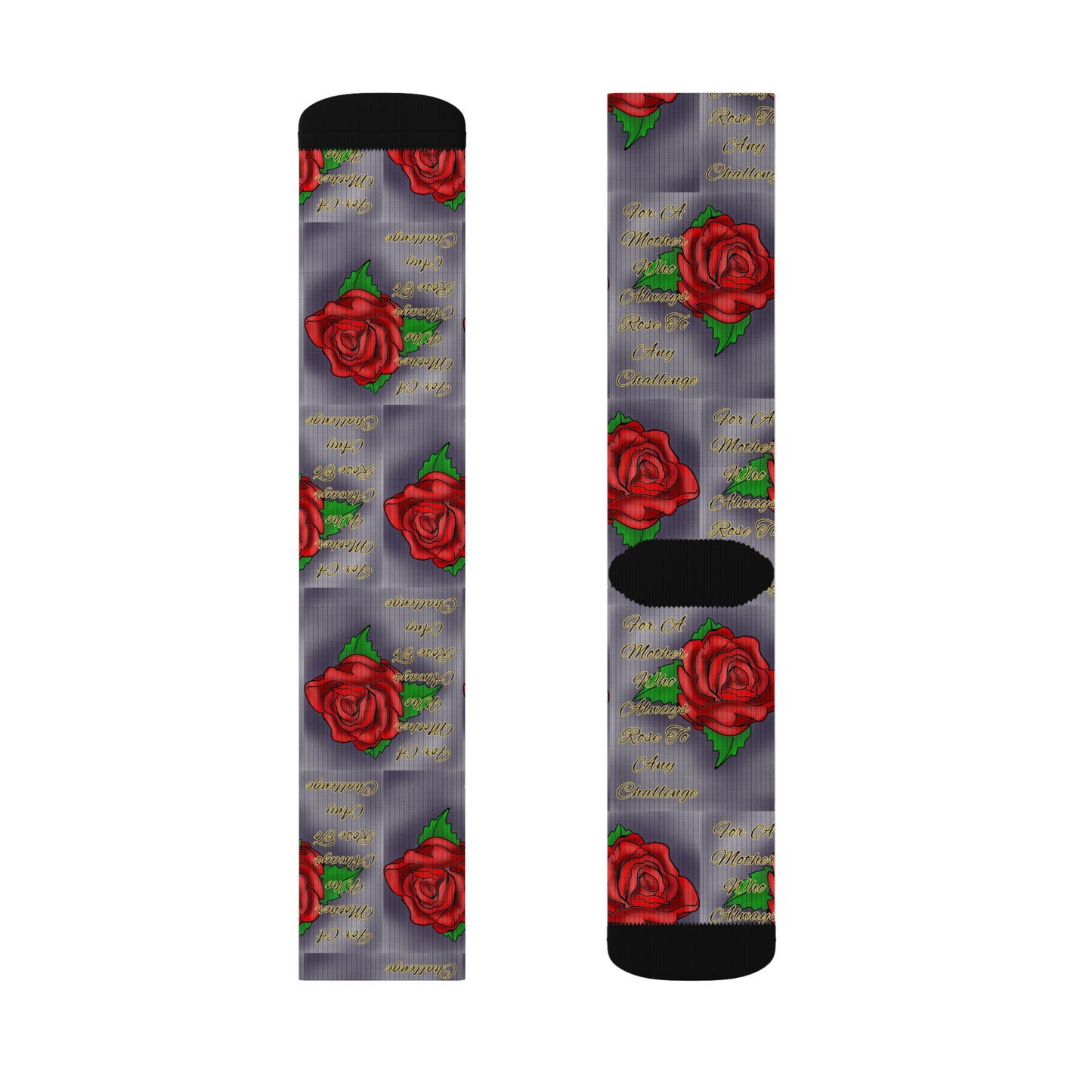 Rose Pattern Sublimation Socks | Cute Gift for Flower Lovers, Unique Fashion Accessory, Cozy Home Wear, Perfect for Birthdays, Floral Design
