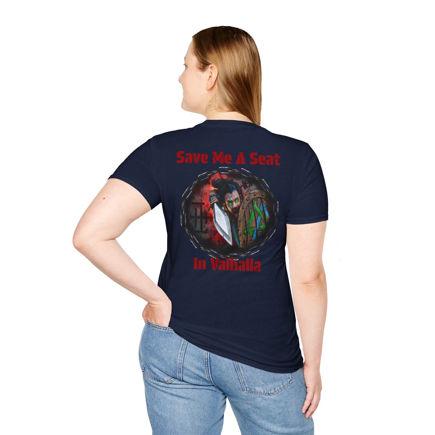 Viking Warrior T-Shirt — "Violence Is Always An Option" / "Save Me A Seat In Valhalla"