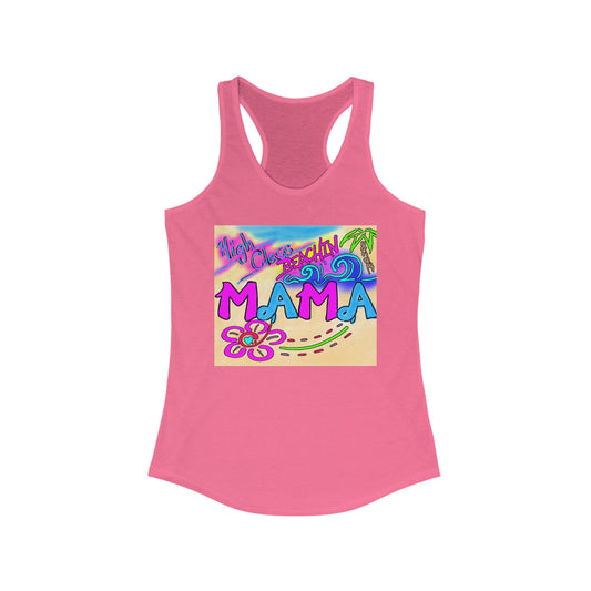 Beach Mama Racerback Tank, Summer Vibes Shirt, Mother's Day Gift, Beachwear, Vacation Top