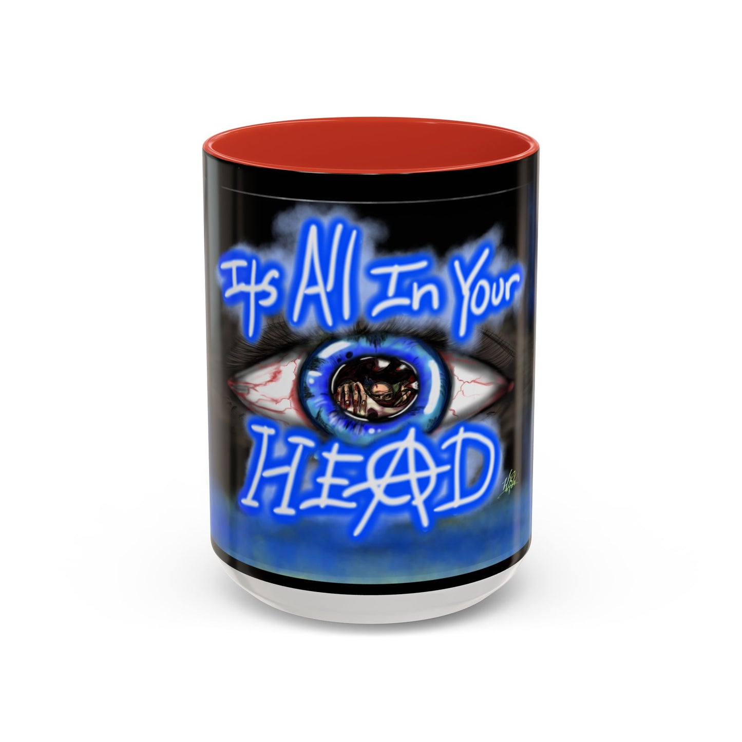 All In Your Head Accent Coffee Mug - Unique Gift for Coffee Lovers