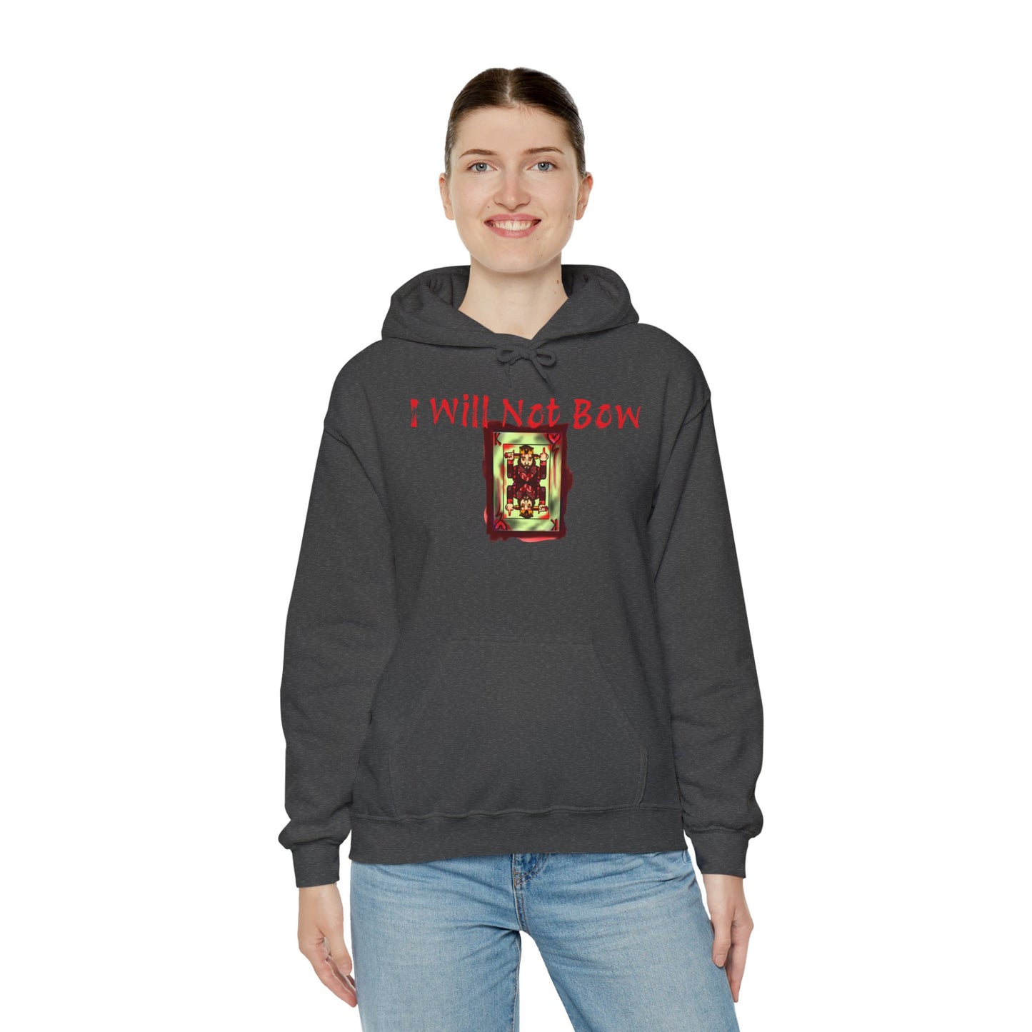 I Will Not Bow Unisex Heavy Blend™ Hooded Sweatshirt - Bold Graphic Hoodie for Empowerment and Style