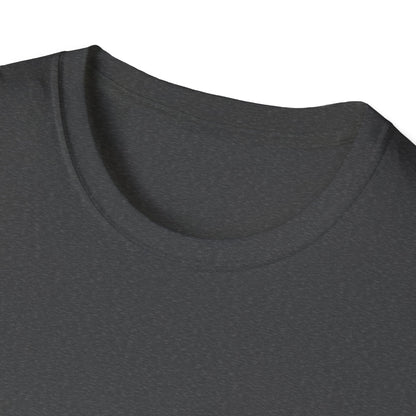 Broken But Golden graphic tee — dark heather, collar close-up