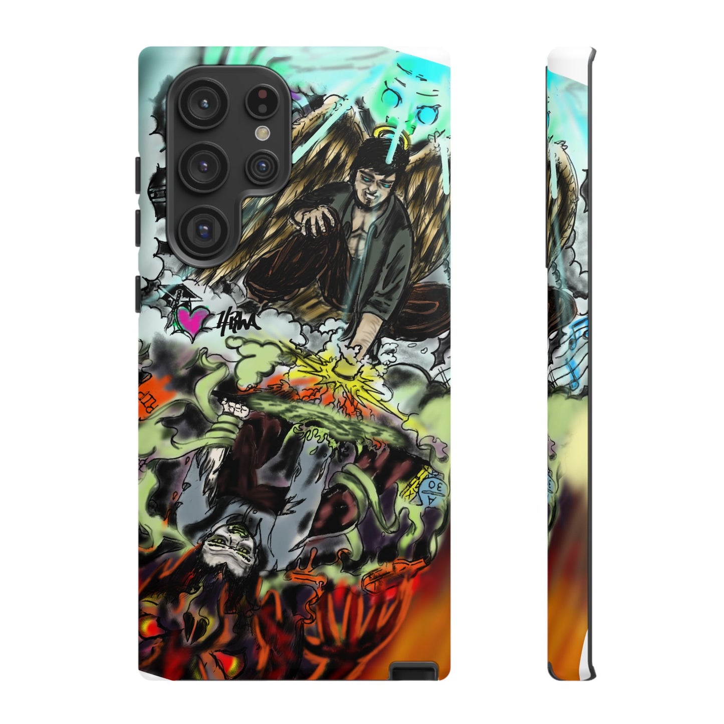 Tough Cases Phone Case, Edgy Art Phone Cover, Unique Gift for Him, Phone Accessories, Halloween Decor