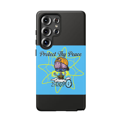 Protect Thy Peace Phone Case, Zen G Tough Case for Stress Relief, Unique Phone Accessory, Holiday Gift, Vibrant Design