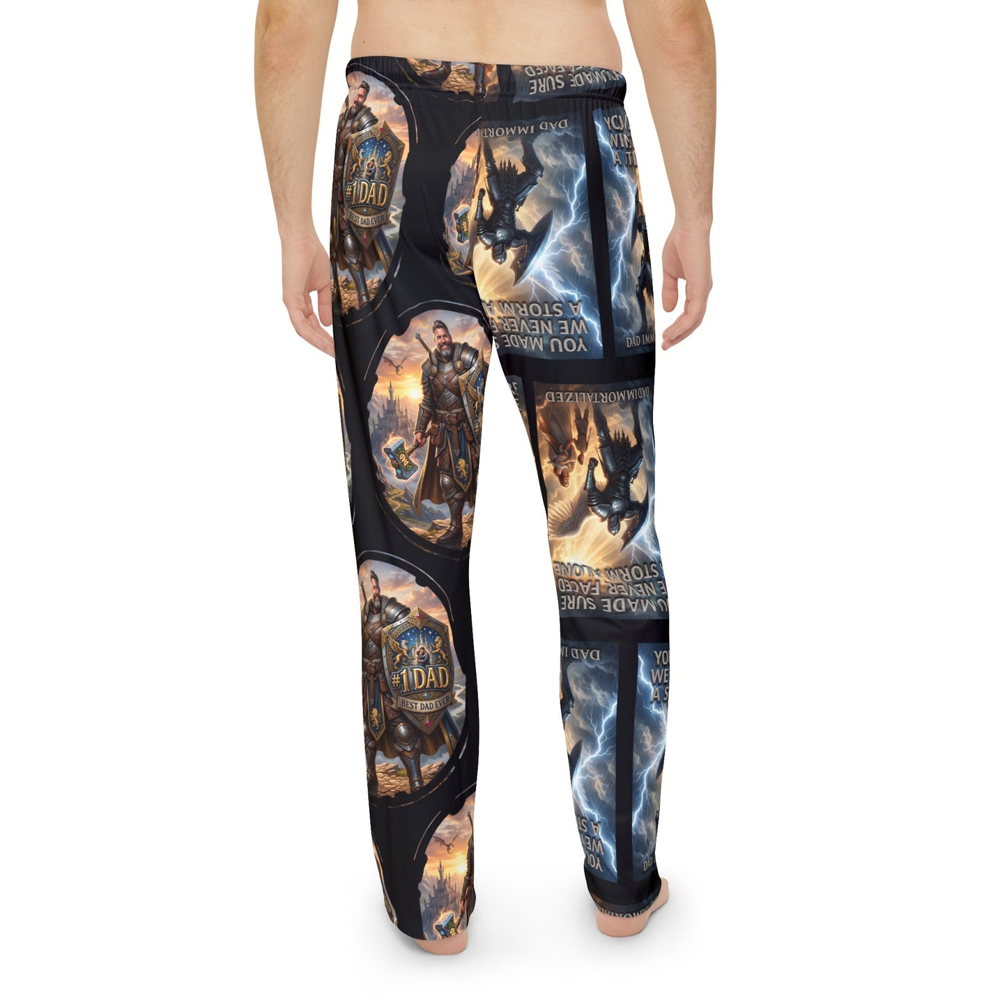 Epic #1 Dad All-Over Print Men's Pajama Pants — Norse Warrior Sleep Lounge Pants