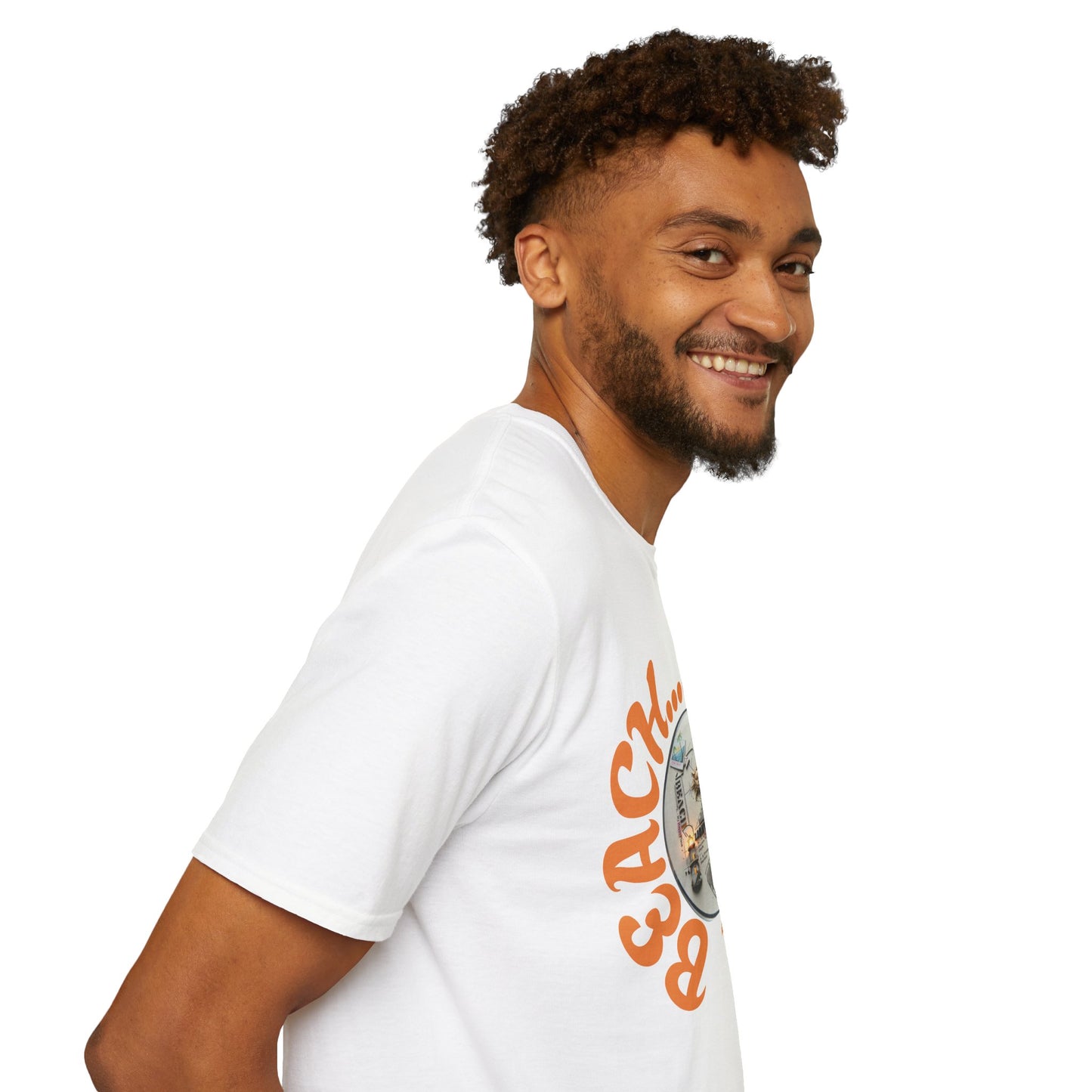 Beach Vibe Graphic T-Shirt — "Beach...Son of a" Retro Surf Design