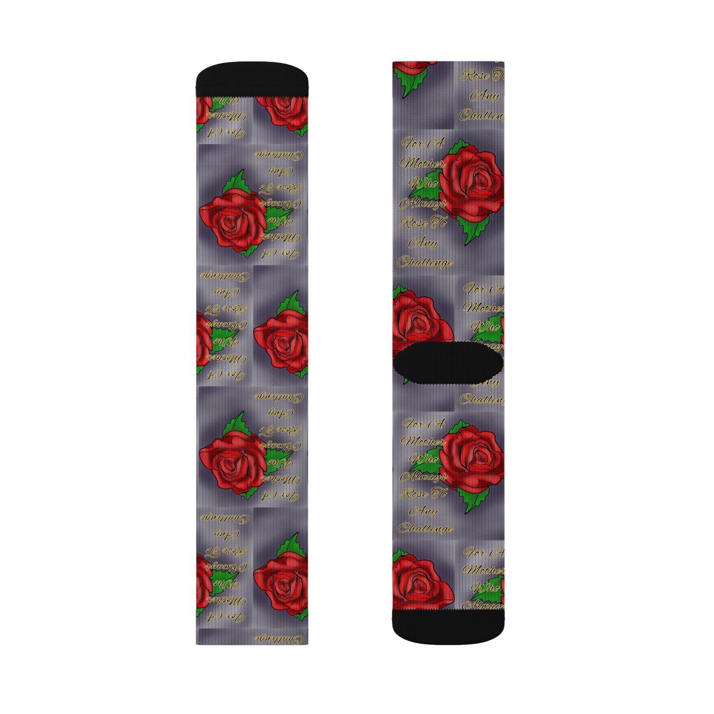 Rose Pattern Sublimation Socks | Cute Gift for Flower Lovers, Unique Fashion Accessory, Cozy Home Wear, Perfect for Birthdays, Floral Design