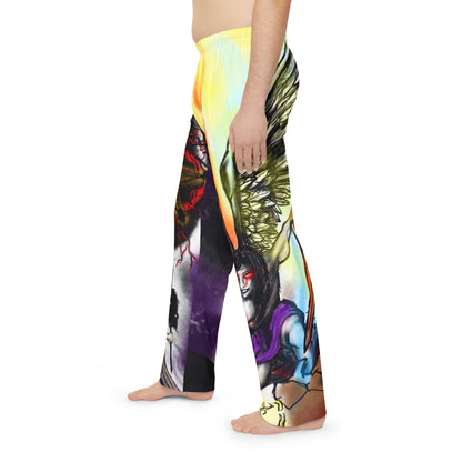 Ethereal Wings Men's Pajama Pants, Fantasy Sleepwear, Unique Loungewear, Gift for Him, Gothic Homewear, Bold Art Sleep Pants