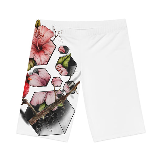 Floral Women's Workout Shorts- Stylish Activewear for Cycling & Fitness