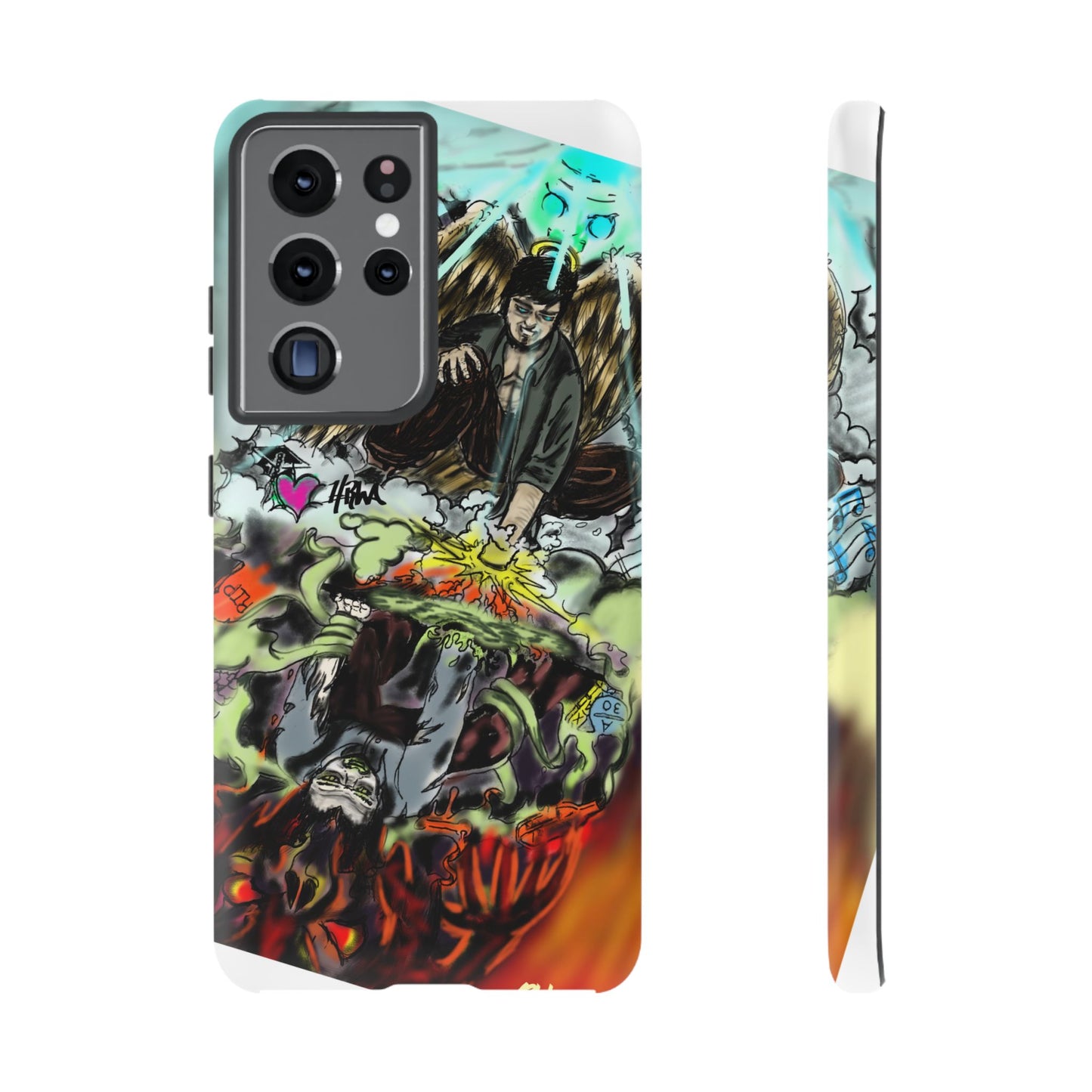 Tough Cases Phone Case, Edgy Art Phone Cover, Unique Gift for Him, Phone Accessories, Halloween Decor