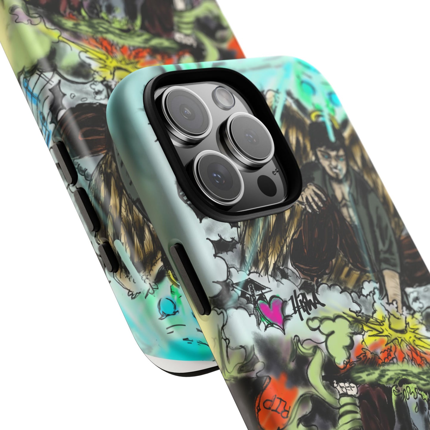 Tough Cases Phone Case, Edgy Art Phone Cover, Unique Gift for Him, Phone Accessories, Halloween Decor