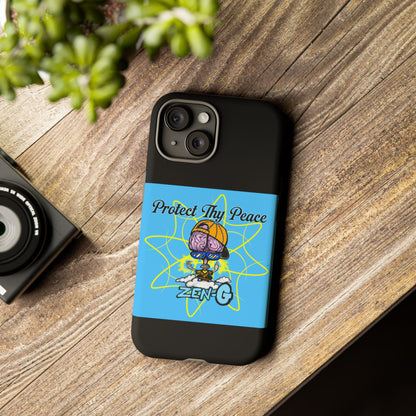 Protect Thy Peace Phone Case, Zen G Tough Case for Stress Relief, Unique Phone Accessory, Holiday Gift, Vibrant Design