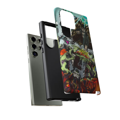 Tough Cases Phone Case, Edgy Art Phone Cover, Unique Gift for Him, Phone Accessories, Halloween Decor