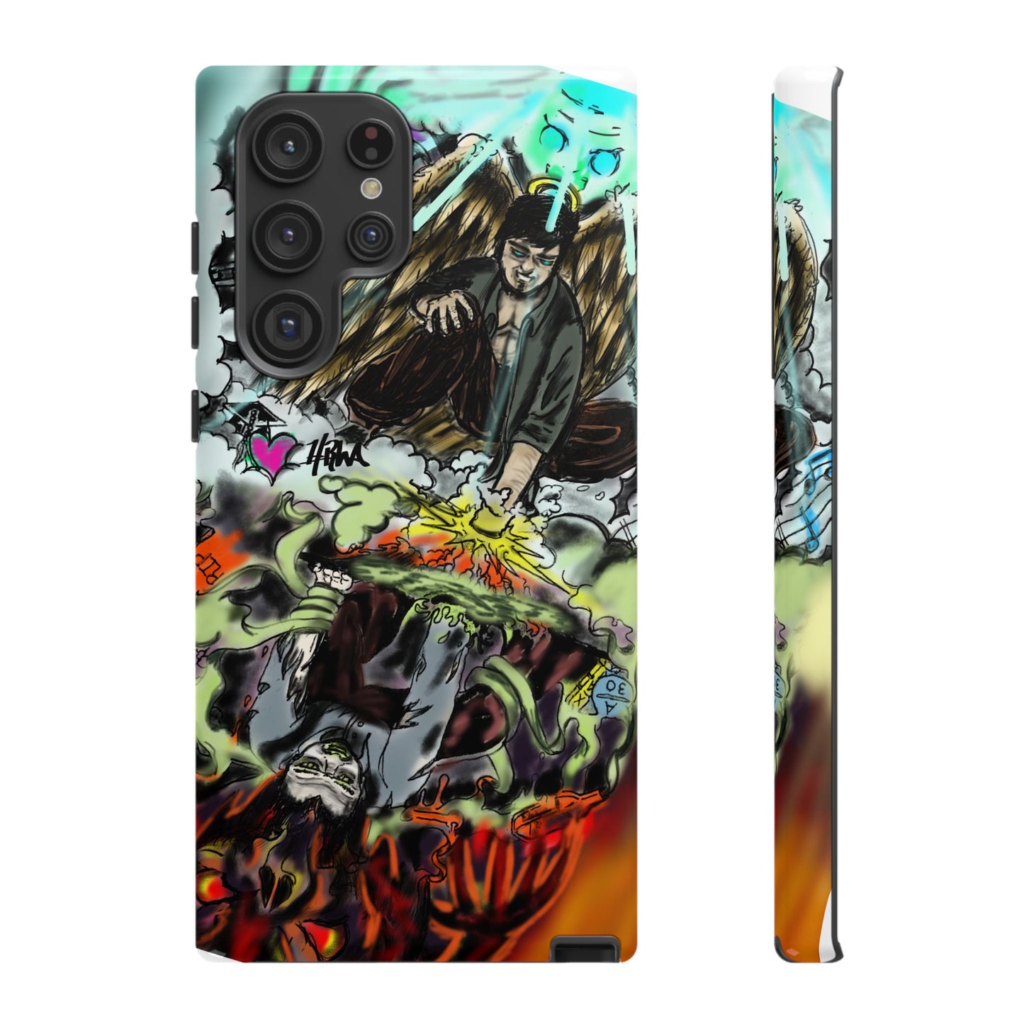 Tough Cases Phone Case, Edgy Art Phone Cover, Unique Gift for Him, Phone Accessories, Halloween Decor