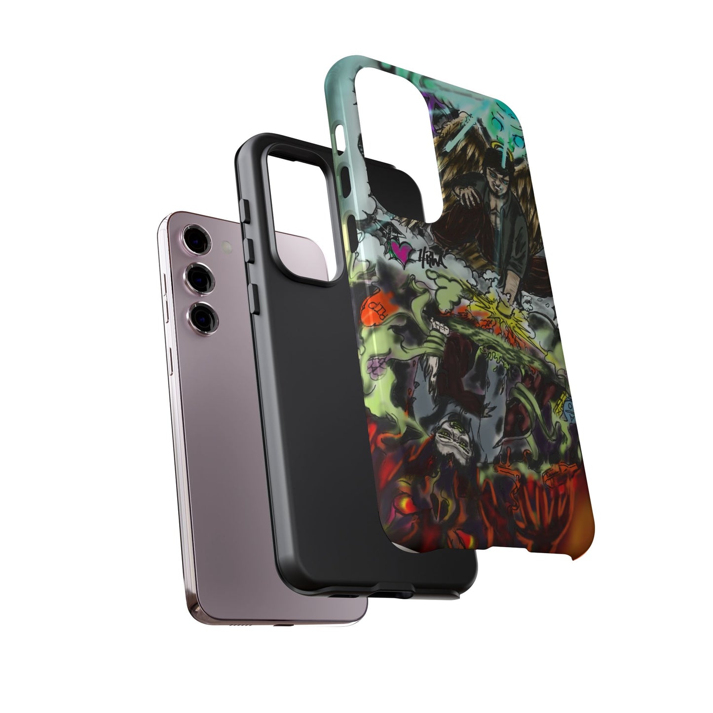 Tough Cases Phone Case, Edgy Art Phone Cover, Unique Gift for Him, Phone Accessories, Halloween Decor