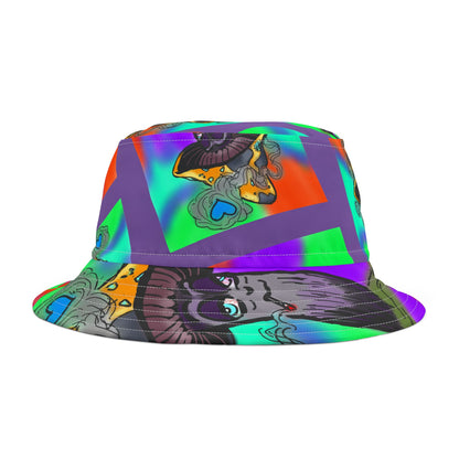 Colorful Abstract Bucket Hat, Trendy Accessories for Outdoor Fun, Summer Fashion, Festival Gear, Artistic Headwear, Unique Gifts