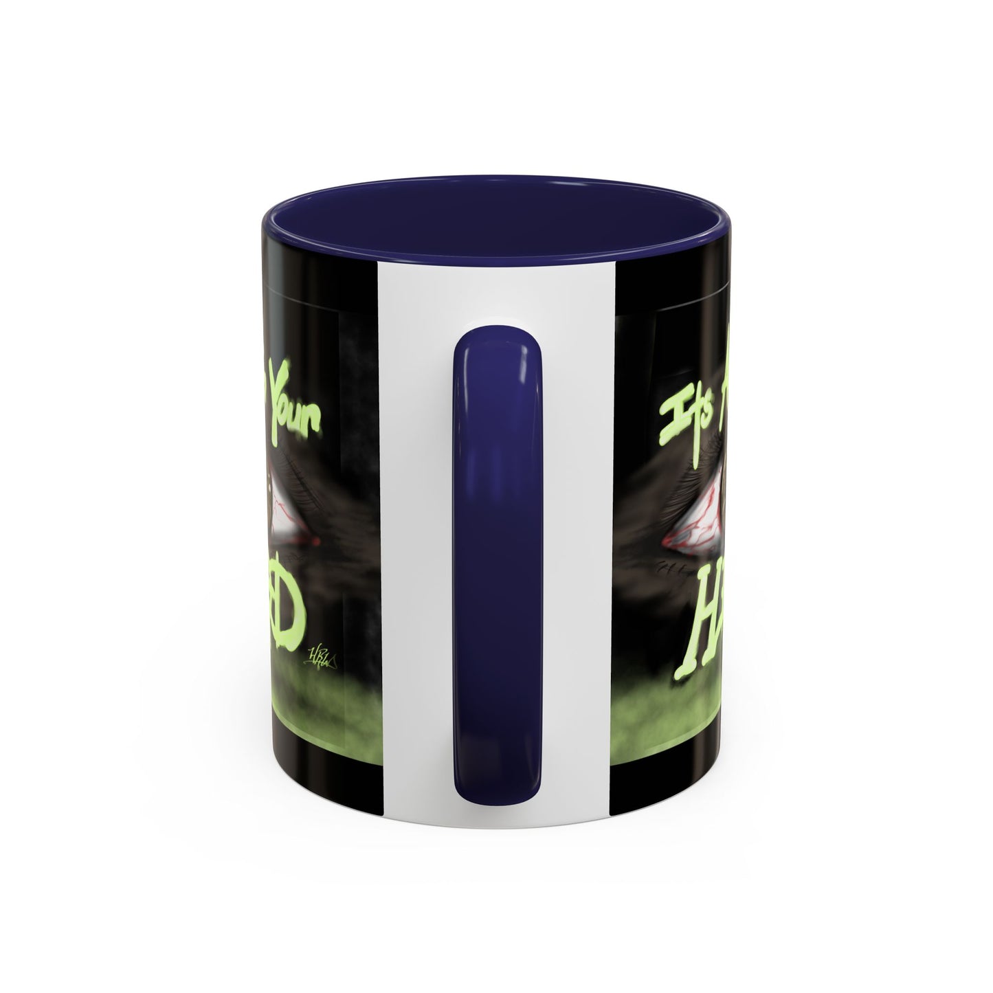 Edgy Accent Coffee Mug - Unique Gift for Artists, Home Decor, Halloween, Motivational Drinkware, Gothic Style, Mindful Daily Use
